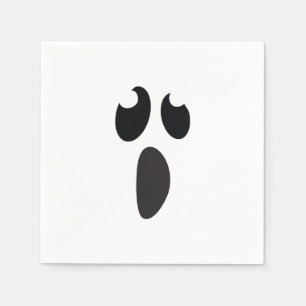 Serviette En Papier Fête d'Halloween Ghost Face Friandise ou Farce