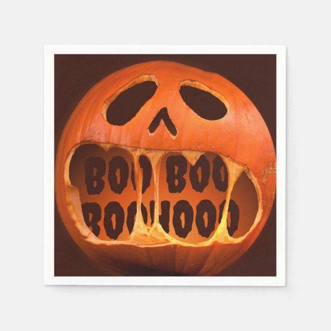 Serviette en papier Fête d'Halloween hurlement cit (Devant)