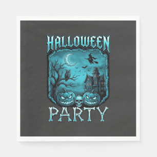 Serviette En Papier Fête d'Halloween Maison Hantée Citrouilles Crâne S