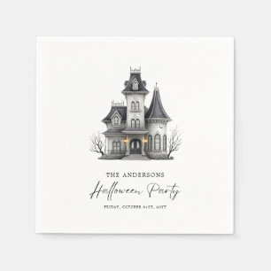 Serviette En Papier Fête d'Halloween pour adultes dans une maison hant