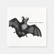 Fête d'Halloween Vintage de chauve-souris déplaisa