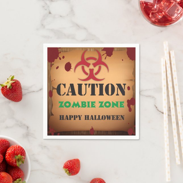 Serviette En Papier Fête d'Halloween Virus Zombie (En situation)