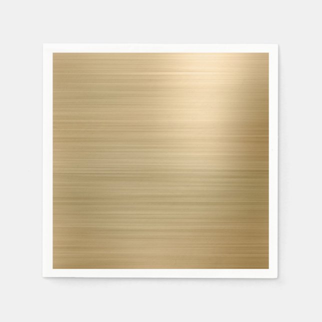 Serviette En Papier Fête dorée (Devant)