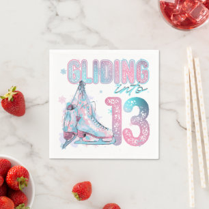 Serviette En Papier Fête du 13e anniversaire "Gliding into"