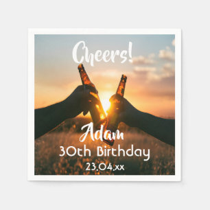 Serviette En Papier fête du 30e anniversaire applaudissent les gars de