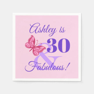 Serviette En Papier Fête du 30e anniversaire pour les femmes