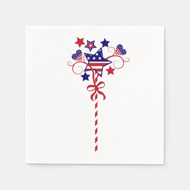 Serviette En Papier Fête du 4 juillet (Devant)