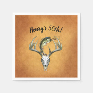 Serviette En Papier Fête du 50e anniversaire de la chasse à la pêch