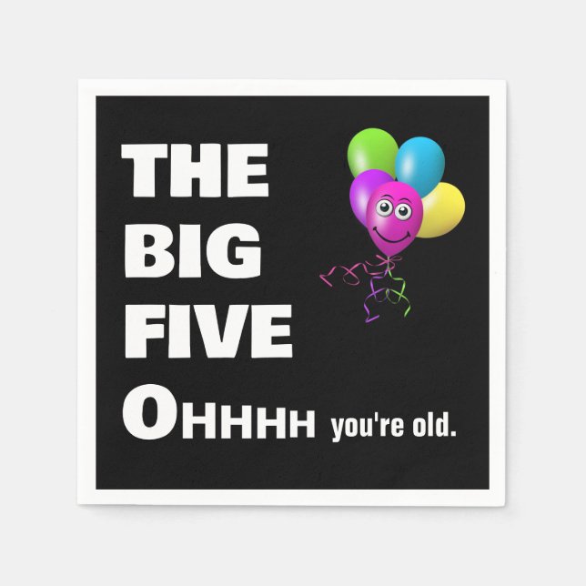 Serviette En Papier Fête du 50e anniversaire Obtenir un vieil Humour (Devant)