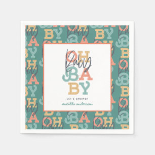 Serviette En Papier Fête du baby shower moderne