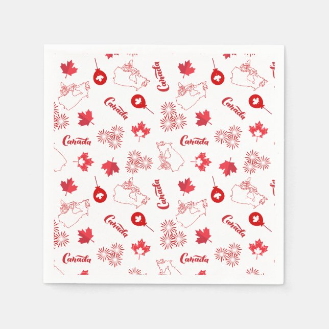 Serviette En Papier Fête du Canada (Devant)
