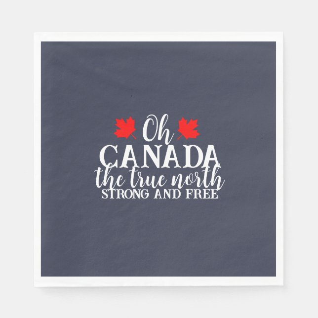 Serviette En Papier Fête du Canada (Devant)