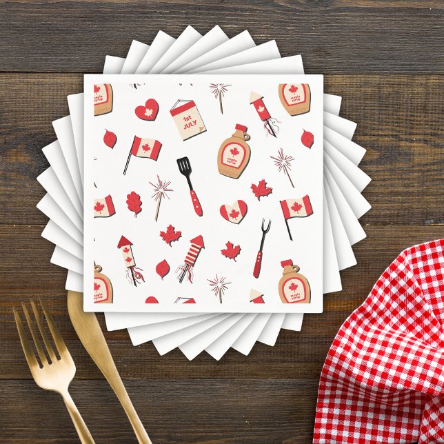 Serviette En Papier Fête du Canada BBQ canadien (Créateur téléchargé)