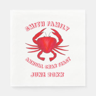 Serviette En Papier Fête du crabe du Maryland de Baltimore Crustacean