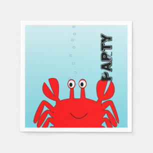 Serviette En Papier Fête du Crabe Rouge à l'anniversaire ou à la maiso