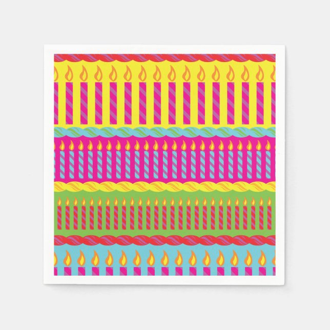 Serviette En Papier Fête du gâteau d'anniversaire (Devant)