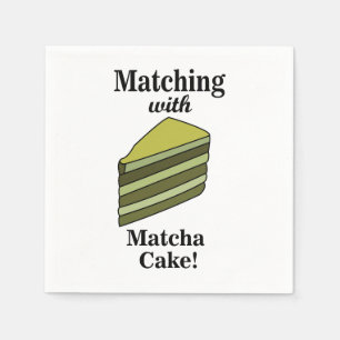 Serviette En Papier Fête du gâteau vert Matcha