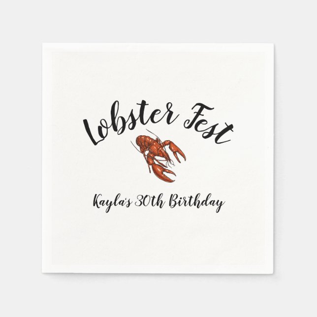 Serviette En Papier Fête du homard (Devant)