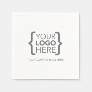 Serviette En Papier Fête du logo de la société moderne simple