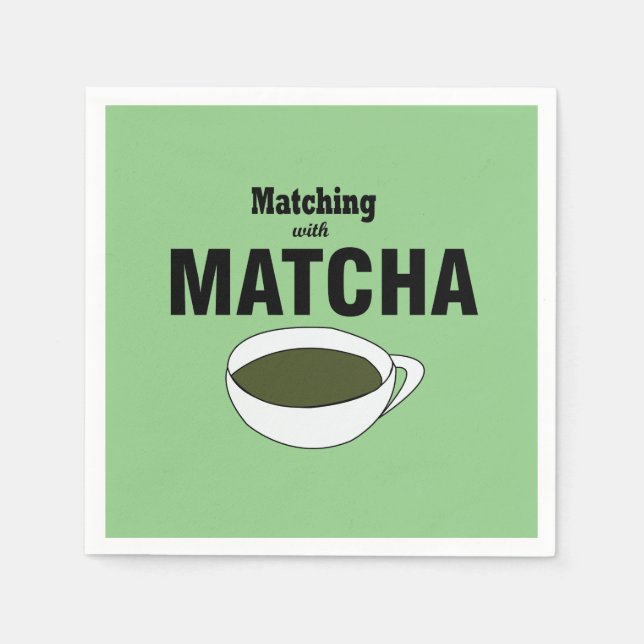 Serviette En Papier Fête du Thé Vert Matcha (Devant)