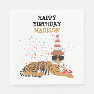 Serviette En Papier Fête du tigre - Animaux ayant une fête