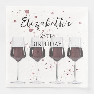 Serviette En Papier Fête du vin rouge