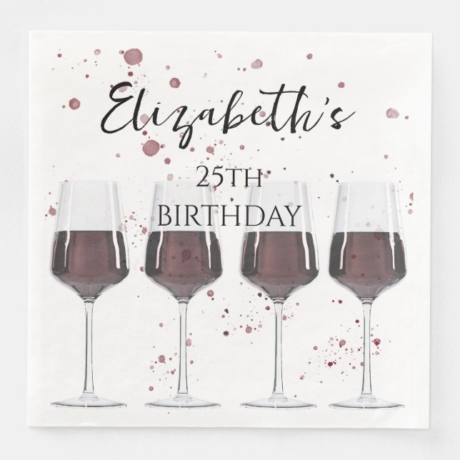 Serviette En Papier Fête du vin rouge (Devant)