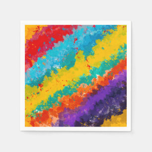 Serviette En Papier Fête éclaboussure de couleur de peinture éclabouss