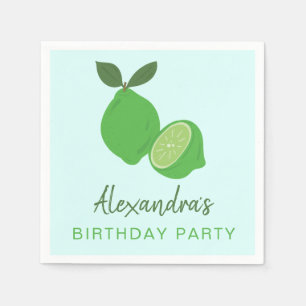 Serviette En Papier Fête Élégante au Citron Vert