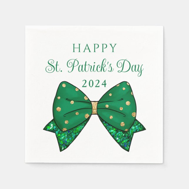 Serviette En Papier Fête élégante de la Saint-Patrick (Devant)