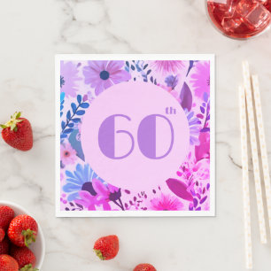 Serviette En Papier Fête Florale De Moms Anniversaire Rose Et Lilac