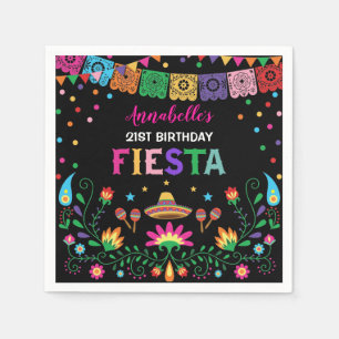 Serviette En Papier Fête Florale mexicaine : fête d'anniversaire