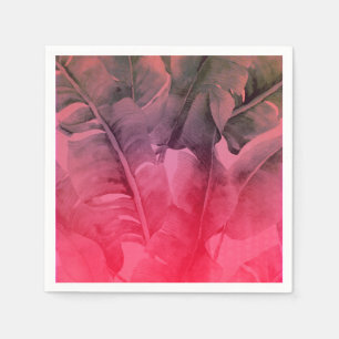 Serviette En Papier Fête Luau aux feuilles de palmier d'été tropical r