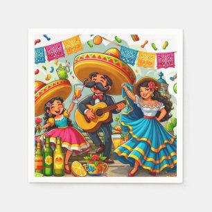 Serviette En Papier Fête Mariachi