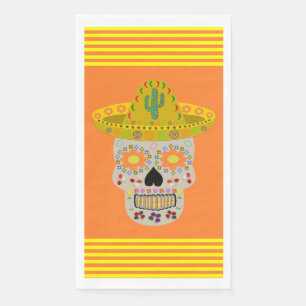 Serviette En Papier Fête mexicaine du crâne mort