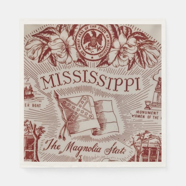 Serviette En Papier Fête Mississippi  (Devant)