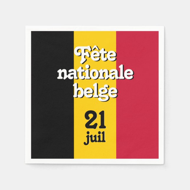 Serviette En Papier Fête nationale belge (Devant)
