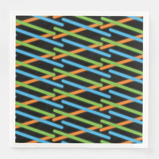 Serviette En Papier Fête Neon Laser Tag (Devant)