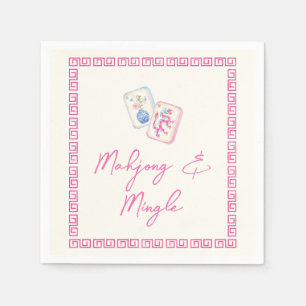 Serviette En Papier Fête Pastel Aquarelle Mahjong & Mingle