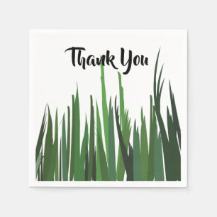 Serviette En Papier Fête personnalisée sur la nature de l'herbe verte