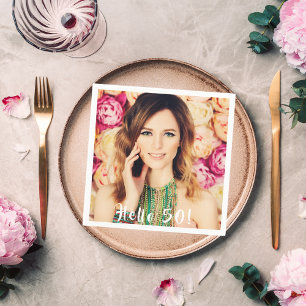 Serviette En Papier Fête photo de 50e anniversaire