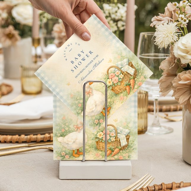 Serviette En Papier Fête Prénatale à la Ferme des Oies Folles Pastel (Créateur téléchargé)