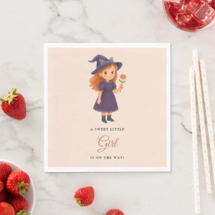 Serviette En Papier Fête Prénatale de Bébé Fille Halloween