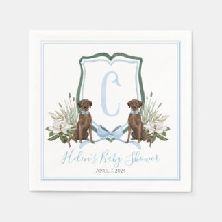 Serviette En Papier Fête Prénatale de Bébé Garçon Sudiste Chic Chien