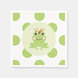 Serviette En Papier Fête Prénatale du Prince Grenouille Conte de Fées