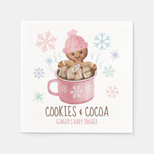 Serviette En Papier Fête Prénatale Fille aux Biscuits au Gingembre & a