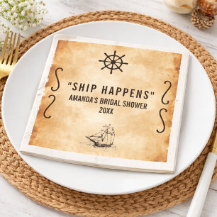 Serviette En Papier Fête prénuptiale Pirate : Dernière voile avant le 