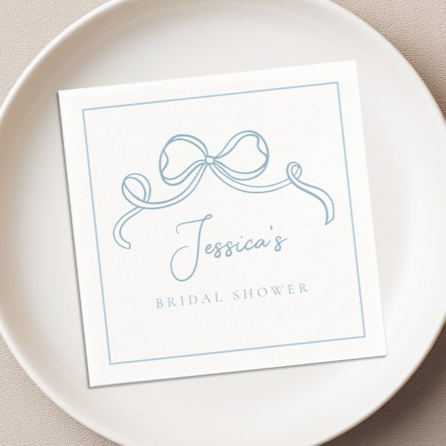 Serviette En Papier Fête Prénuptiale "Quelque Chose de Bleu" (Créateur téléchargé)
