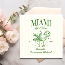 Fête rétro moderne verte et jaune de Miami Bach