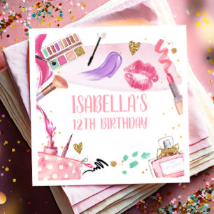 Serviette En Papier Fête spa Fille Glamor Maquillage fête d'anniversai
